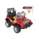 Aliş Toys Mega 2 Kişilik 12V Akülü Araba Kumandasız Kırmızı Renkli 4 Tekerlekli Eğlenceli Araç