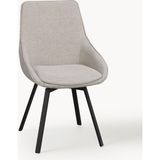 Alison Döner Deri Sandalyeler 2'li Set – Siyah, Çalışma ve Yemek Alanı Için - Antrasit - Siyah