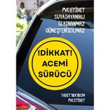 Alışveriş Kurdu Acemi Sürücü Yeni Sürücü Sticker Su Geçirmez Sticker Araba Motor Duvar Cam Etiket Sticker - 15 - 001-Renkli