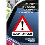 Alışveriş Kurdu Acemi Sürücü Yeni Sürücü Sticker Su Geçirmez Sticker Araba Motor Duvar Cam Etiket Sticker - 18*20 - 001-Renkli