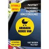 Alışveriş Kurdu Arabada Bebek Var Araba-Motosiklet Cam Etiket Sticker 9 Farklı Seçenek - Unisex