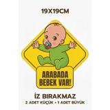 Alışveriş Kurdu Arabada Bebek Var Araba Stickeri 19X19Cm