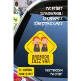 Alışveriş Kurdu Arabada İkiz Bebek Var Araba-Motosiklet Cam Etiket Sticker - Kız