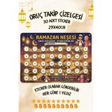 alışveriş kurdu Çocuklar İçin Oruç Takip Çizelgesi/Panosu Sticker Oruç Takvimi 29x40cm