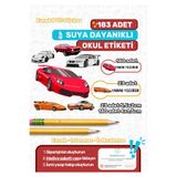 alışveriş kurdu Okul Etiketi Kalem Defter Etiketi Özel İsim Yazılabilen Etiket Sticker Araba Temalı 183 Adet