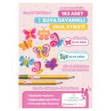 Alışveriş Kurdu Okul Etiketi Kalem Etiketi Defter Etiketi Özel İsim Yazılabilen Etiket Kelebek Temalı 183 Adet
