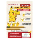 Alışveriş Kurdu Okul Etiketi Kalem Etiketi Defter Etiketi Özel İsim Yazılabilen Etiket Pikachu Temalı 183 Adet
