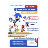 Alışveriş Kurdu Okul Etiketi Kalem Etiketi Defter Etiketi Özel İsim Yazılabilen Etiket Sonic Temalı 183 Adet