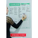 Alışveriş Listesi - Yapışkansız Tutunan Akıllı Kağıt & Silgili Tahta Kalemi Hediyeli