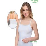 Alışveriş Meydanı Kadın Beyaz Ince Askılı Dantelli Likralı Atlet - 2XL