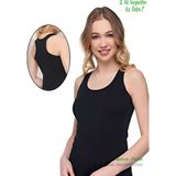 Alışveriş Meydanı Kadın Siyah Kalın Askılı Sporcu Likralı Atlet - 2XL