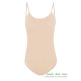 Alışveriş Meydanı Kadın Ten İnce Askılı Likralı Çıtçıtlı Kancalı Zıbın Body Atlet