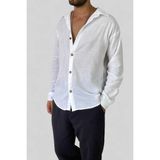 Alışveriş Sokağı Beyaz Erkek Keten Gömlek - 2XL