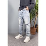 Alışveriş Sokağı Buz Mavisi Yırtık Detaylı Jean Kot Pantolon - 31 - Dropsuz