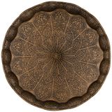 Alisveristime Osmanlı Motifli Metal Servis Tepsisi – 34,5 cm (13.6 inç) – Kahve ve Çay Sunum Tepsisi – 5 Renk Seçeneği (Antik Yeşil)