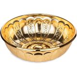 Alisveristime Sac Metal Dekoratif Banyo Kasesi (Altın Sarısı)