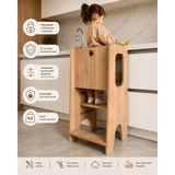 Alisyum Güvenlik Panelli Öğrenme Kulesi Bebek ve Çocuk Montessori Öğrenme Kulesi