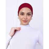 Alivascarf Kaymayan Silikonlu Bandana Bone Bordo - Kadın Tesettür Dikişsiz Kaymaz Geçme - Sportif Saç Bandı - Standart