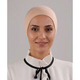 Alivascarf Pratik Boru Bone Geçmeli - Kaymaz Önü Dikişsiz Kadın Tesettür Hazır Iç Bone Nude - Standart