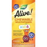Alive!® Kids, Chewable Multivitamin, Ages 2+, Orange & Berry Fruit, 120 Chewable Tablets