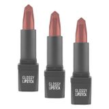 ALIX AVIEN 315 Glossy Plum Parlak Ruj - Nemlendirici Etkili Pürüzsüz Dudak Görünümü - Glossy Lipstick (3 paketi)