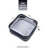 Alix Avien Gri Mini Makyaj Çantası - Gray Cosmetic Bag