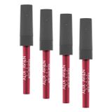 ALIX AVIEN Uzun Süre Kalıcı Kadifemsi Kuruma Yapmayan Mat Likit Ruj - Matte Liquid Lipstick 515 Royal Cranberry (4 paketi)