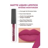 Alix Avien Uzun Süre Kalıcı Kadifemsi Kuruma Yapmayan Mat Likit Ruj - Matte Liquid Lipstick 518 Burgundy