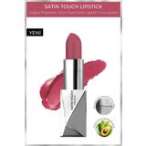 Alix Avien Uzun Süre Kalıcı Nemlendirici Pürüzsüz Etkili Yarı Mat Ruj - Satin Touch Lipstick 820 Bright Maroon