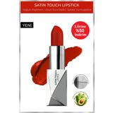 Alix Avien Uzun Süre Kalıcı Nemlendirici Pürüzsüz Etkili Yarı Mat Ruj - Satin Touch Lipstick 826 Allure Red