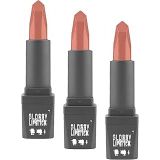 ALIX AVIEN Uzun Süre Kalıcı Yoğun Renk Veren Nemlendirici Parlak Ruj - Glossy Lipstick 304 Nude Apricot (3 paketi)