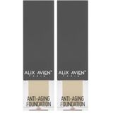 ALIX AVIEN Yaşlanma Karşıtı Fondöten - Anti Aging Foundation 504 Natural Beige Spf 15-35 ml (2 paketi)