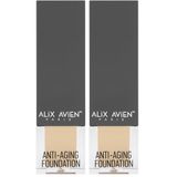 ALIX AVIEN Yaşlanma Karşıtı Vitamin Içeren Nemlendirici Spf15 Fondöten - Anti Aging Foundation 505 Warm Peach (2 paketi)
