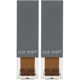 ALIX AVIEN Yaşlanma Karşıtı Vitamin İçeren Nemlendirici SPF15+ Fondöten - Anti Aging Foundation 512 Warm Brown (2 paketi)