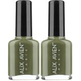 ALIX AVIEN Yeşil Oje 109 - Yüksek Pigmentli Uzun Süreli Kalıcılık Hızlı Kuruma - Nail Lacquer 109 2li paket