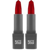 ALIX AVIEN Yoğun Renk Veren Uzun Süre Kalıcı Nemlendirici Kadifemsi Mat Ruj - Matte Lipstick 422 Wild Red (2 paketi)