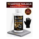 ALİYAMİS Altın Gümüş Çelik Bakır Pirinç Temizleme Ve Parlatma Bakım Seti 500 ml Eldiven Bez Cımbız Hediye