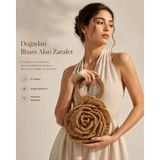 Aliye Örgü Kadın Çanta – Çift Yönlü Çiçekli Butik Tasarım Omuz Çantası