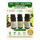 Aliye's Planet 3’lü Organik Yağ Set (Hint, Tamanu, Bergamot) | Cilt, Saç ve Kaş Kirpik Bakım Seti