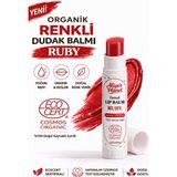 Aliye's Planet Organik Renkli Lip Balm – RUBY Doğal Işıltı Veren Nemlendirici & Besleyici Dudak Balmı