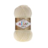 Alize 01 Krem 5'li Diva El Örgü İpi