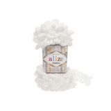 Alize 055 Beyaz Puffy El Örgü İpi