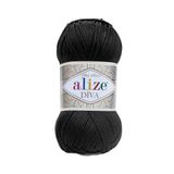 Alize 060 Siyah Diva El Örgü İpi