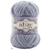 Alize 087 Koyu Gri 100 gr Velluto El Örgü İpi