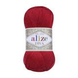 Alize 106 Kırmızı 5'li Diva El Örgü İpi