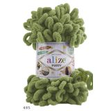 Alize 485 Soft Yeşil 5'li Puffy 100 gr El Örgü İpi