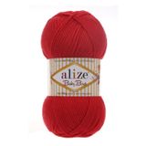 Alize 5 Adet Baby Best Anti-Piling Bebe El Örgü Ipi Kırmızı 56