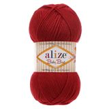 Alize 5 Adet Baby Best Anti-Piling Bebe El Örgü Ipi Koyu Kırmızı 106