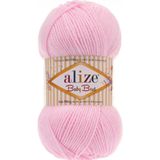Alize 5 Adet Baby Best Bambu Içerikli Kaşındırmayan Bebek Hırkası Kazak Örmek Için 185 Toz Pembesı