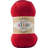 Alize 5 Adet Diva 106 Koyu Kırmızı
